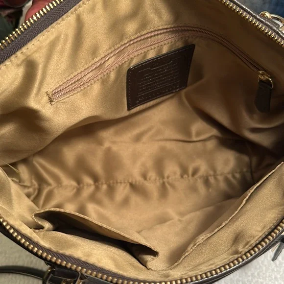 Coach Black and Brown Tote Bag with Zebra Print - Picture 7 of 15